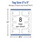 2" x 3" Rectangle Rounded Corners, Matte White Printable Tags